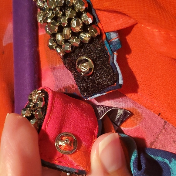 Jennifer Lopez Tropical Print Sleeveless Tank -1x - Picture 11 of 12